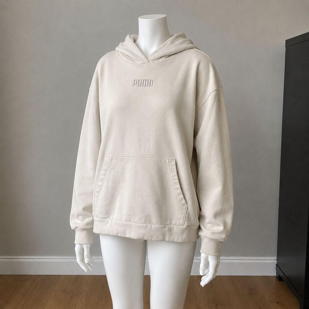 Puma Women's Cream and Tan Hoodie